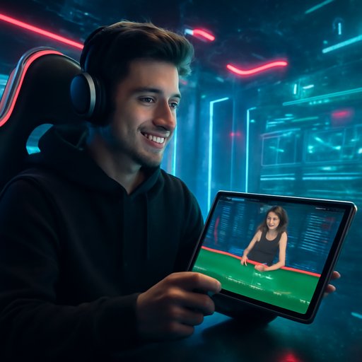 hi77 live dealer table on tablet